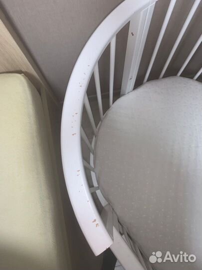 Детская кровать овальная с матрацем