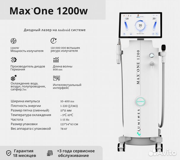 Аппарат для эпиляции люминес Макс Ван 1200W