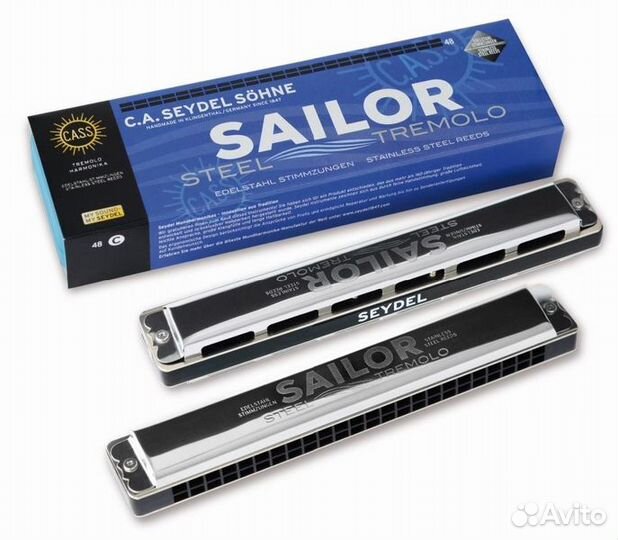 26480C Sailor Steel C Губная гармошка тремоло, Seydel Sohne