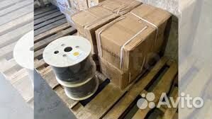 Витая пара 8 жил FTP уличный с тросом на барабане