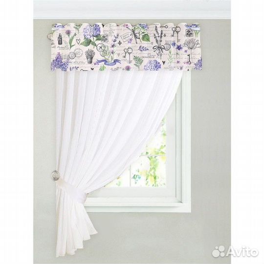 Тюль с подхватом и ламбрекеном 'Магия прованса' 25