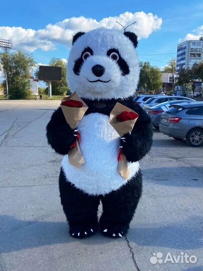 Панда надувной костюм