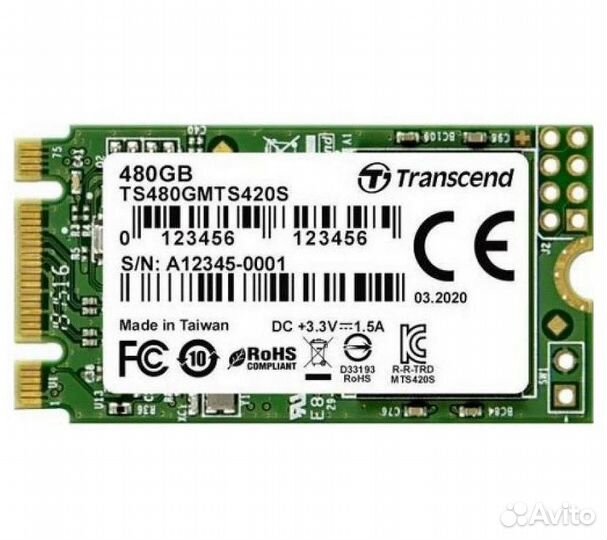 Жесткий диск SSD M.2 Transcend 480Gb TS480G) MTS42