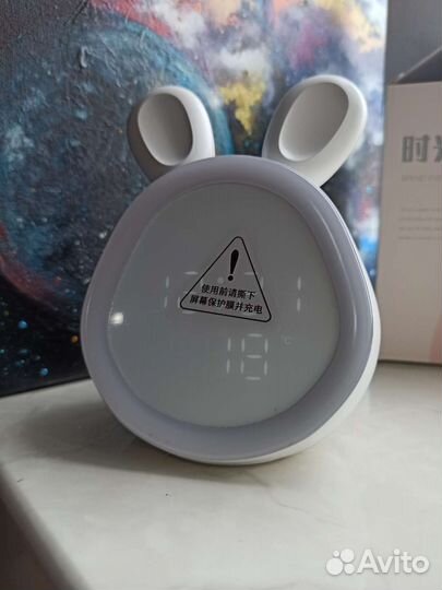 Зайка ночник, будильник, часы