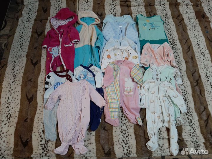 Пакет вещей на девочку с рождения и до 6 месяцев