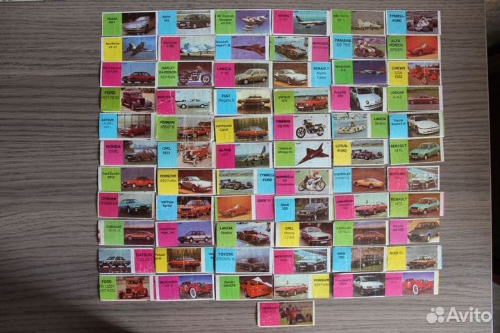 Вкладыши от жвачки Bombibom Oto Moto Bubble Gum