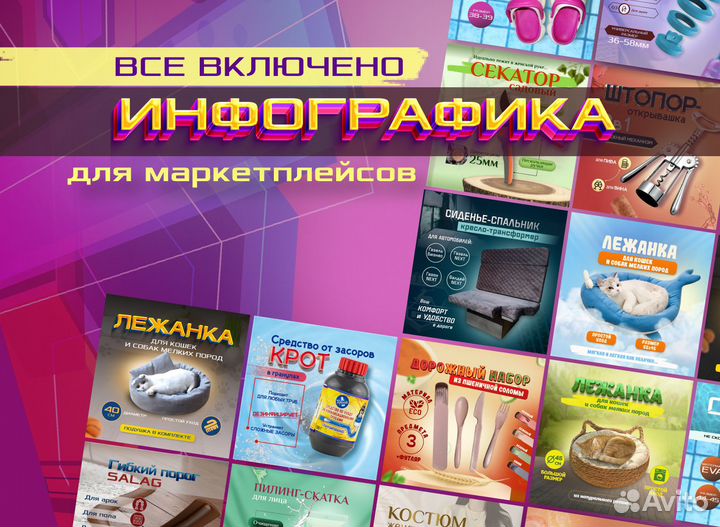 Инфографика для маркетплейсов. Все включено
