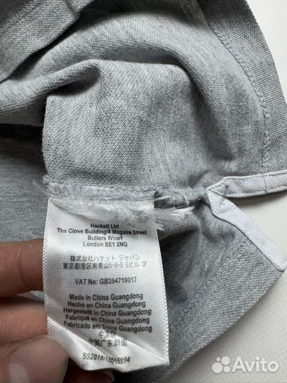 Поло Hackett Tailored Logo Grey Polo Shirt (L)