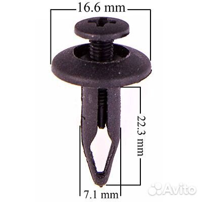 Клипса toyota 091 заднего фендера