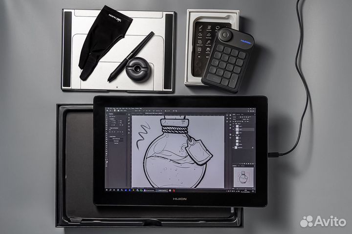 Графический планшет Huion Kamvas Pro 16 4K + key