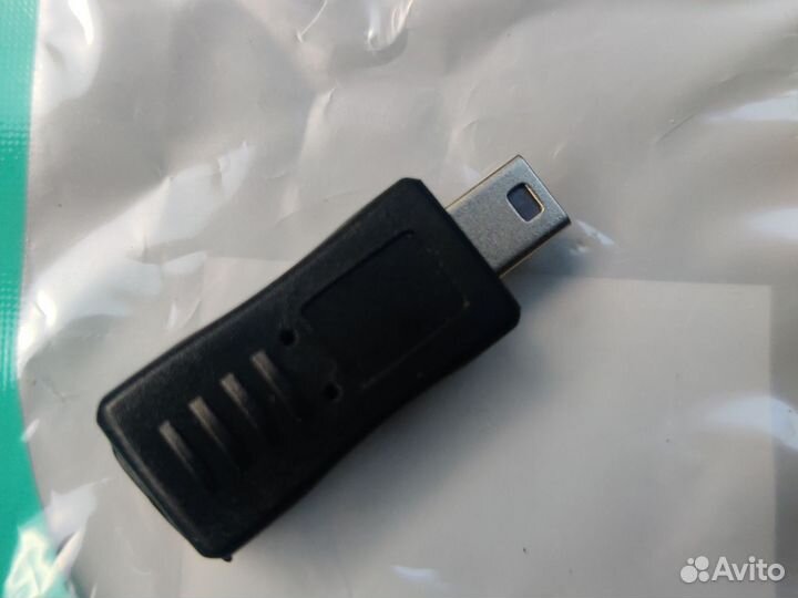 Переходник microUSB на miniUSB, черный