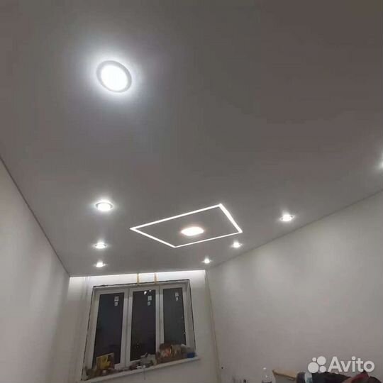 Натяжные потолки.Бесплатный замер. Установка