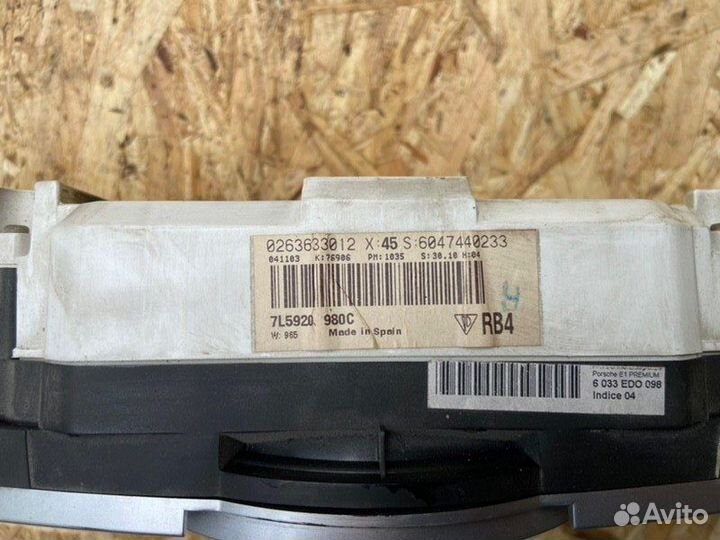Панель приборов Porsche Cayenne 955 4.5 turbo 2004