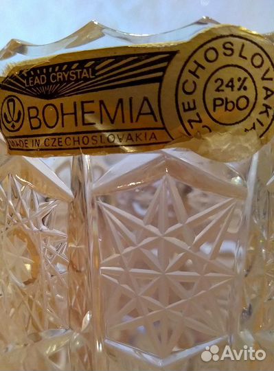 Ваза хрустальная. bohemia. чсср