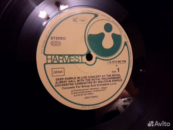 LP Deep Purple - In Live Concert AT The Royal