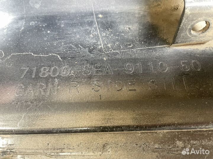 Накладка на порог Honda accord 7 (2003-2008)