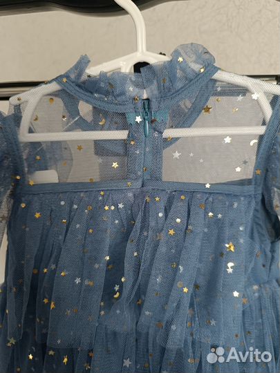 Платье для девочки синее