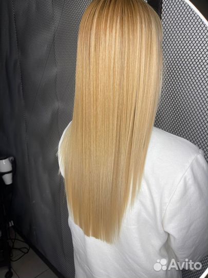 Кератиновое выпрямление волос