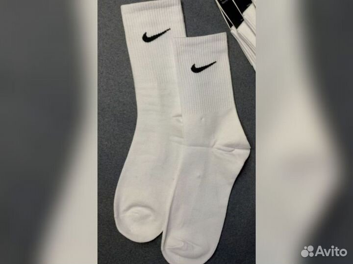 Носки nike длинные белые