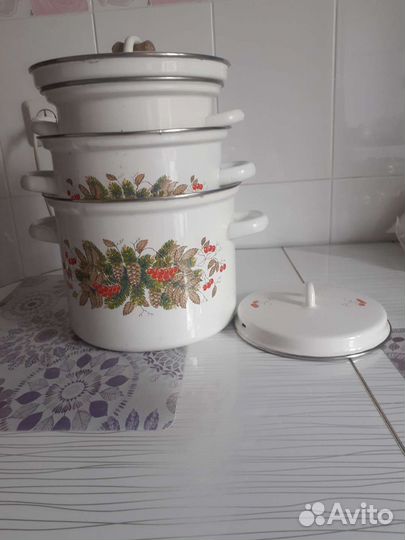 Кастрюли бу эмалированные СССР в хорошем состоянии