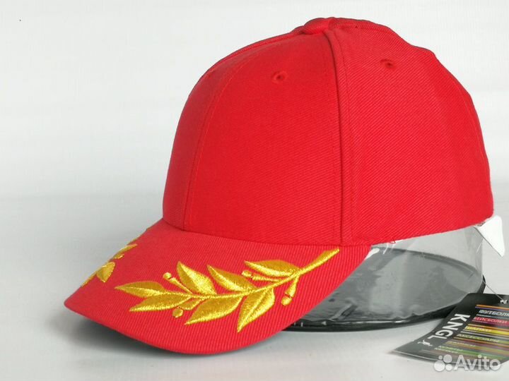 Классическая бейсболка, красная