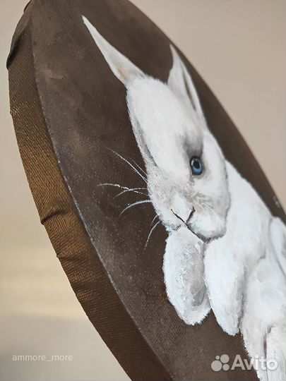 Интерьерная картина в детскую «Белый кролик»