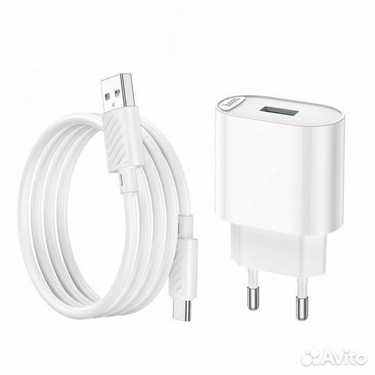 Зарядное устройство Type-C кабель, 3A, QC 3.0 Hoco