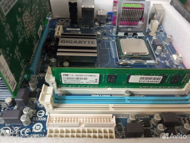 Материнская плата с процессором и видеокартой