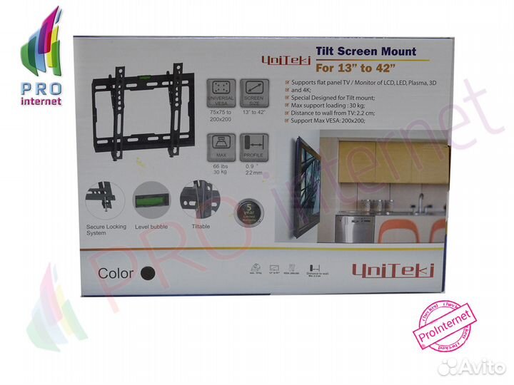 Кронштейн для телевизора Uniteki TMN1601 (чёрный)