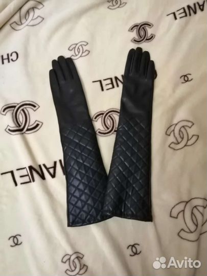 Перчатки женские кожаные зимние