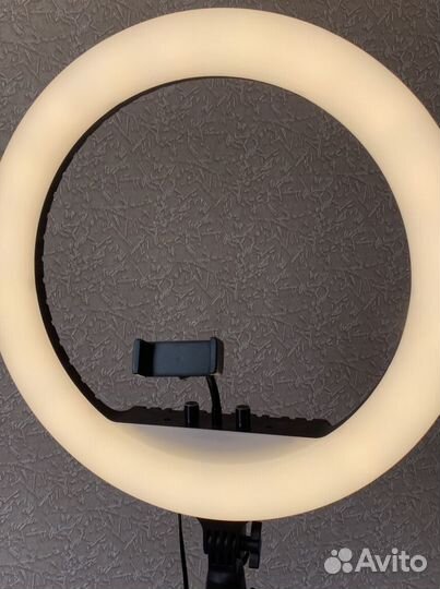 Профессиональная кольцевая лампа со штативом
