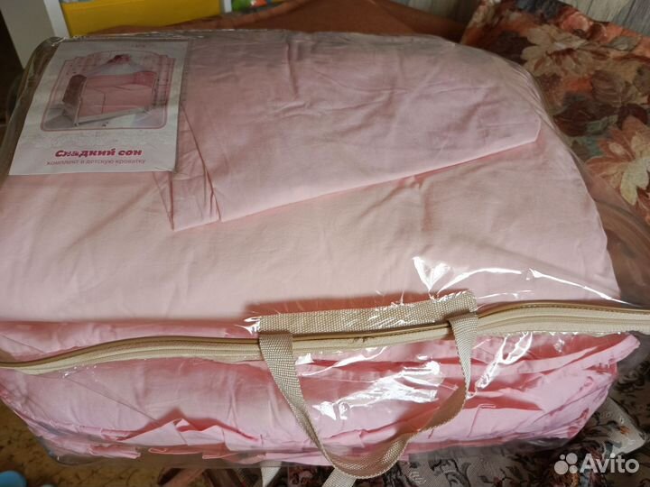 Комплект в детскую кроватку, 6 предметов. Бязь