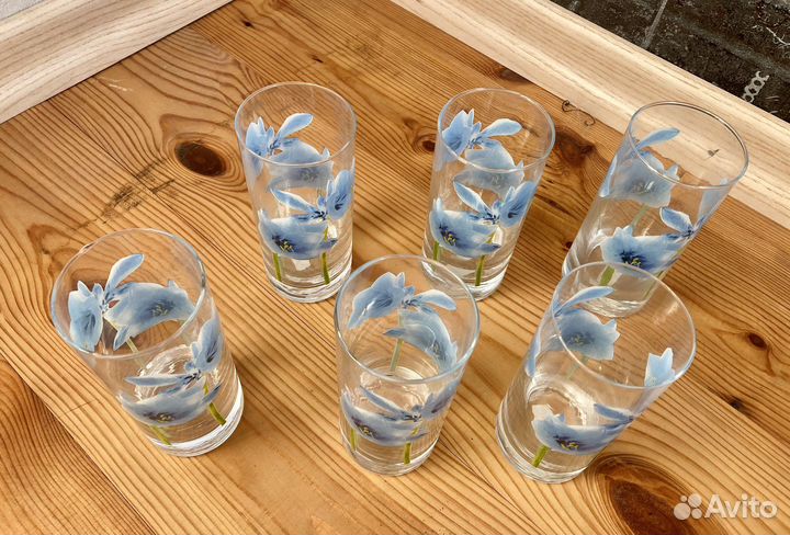 Бокалы фужеры стекло 6 шт