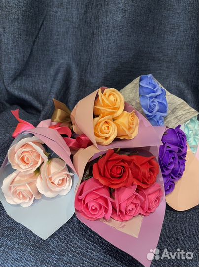 Букет из мыльных роз