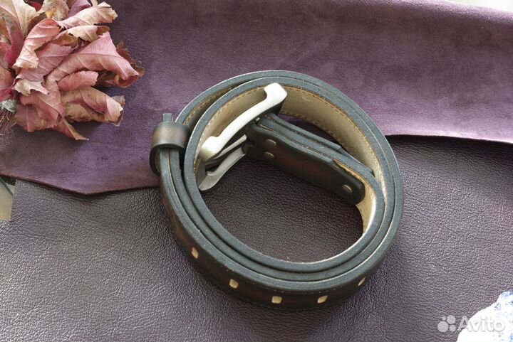 Мужской кожаный ремень ручной работы. Заказ