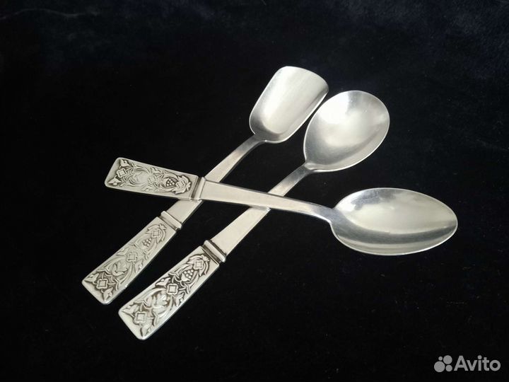 Мельхиоровые ложка/вилка. Мельхиор СССР 60х