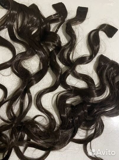 Волосы на заколках 70 см волнистые