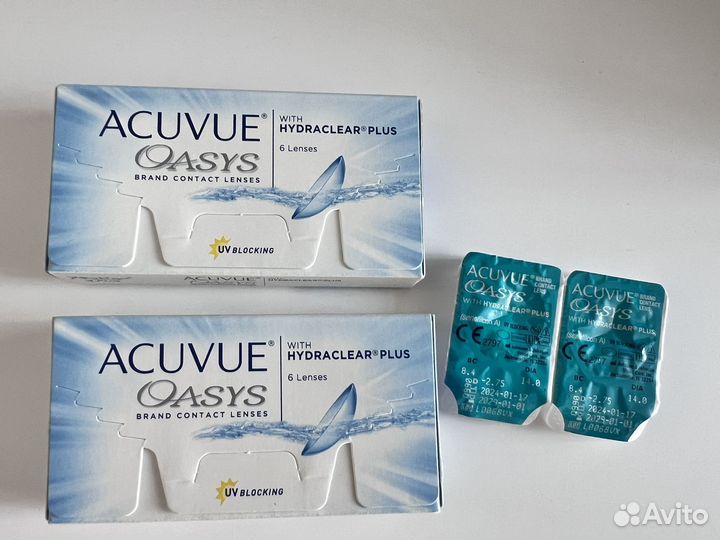 Линзы Acuvue Oasys -2,75 2х недельные (14 шт)