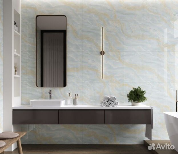 Onyx miraculous Керамогранит голубой Полированный 60x120