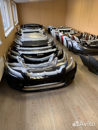 Бампер передний Ford focus 2 рестайлинг черный