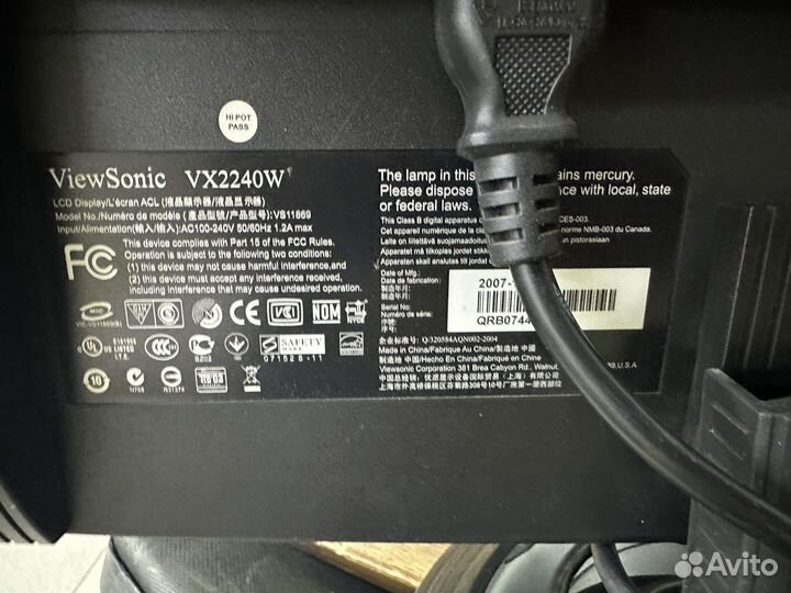 Монитор viewsonic 22 дюйма