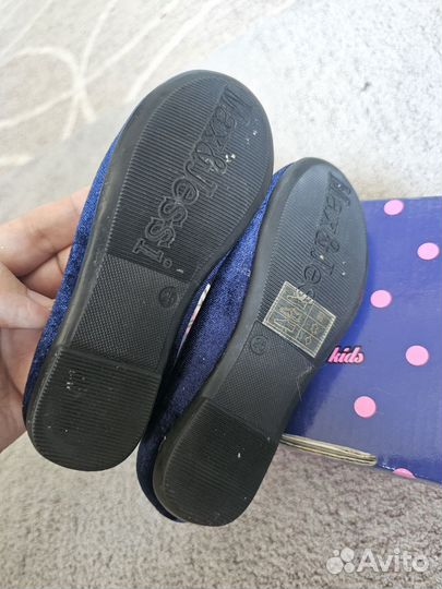 Туфли велюр, новые, 25