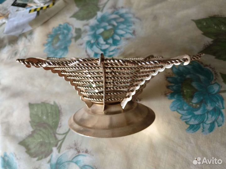 Вазочка и тарелка металлические СССР