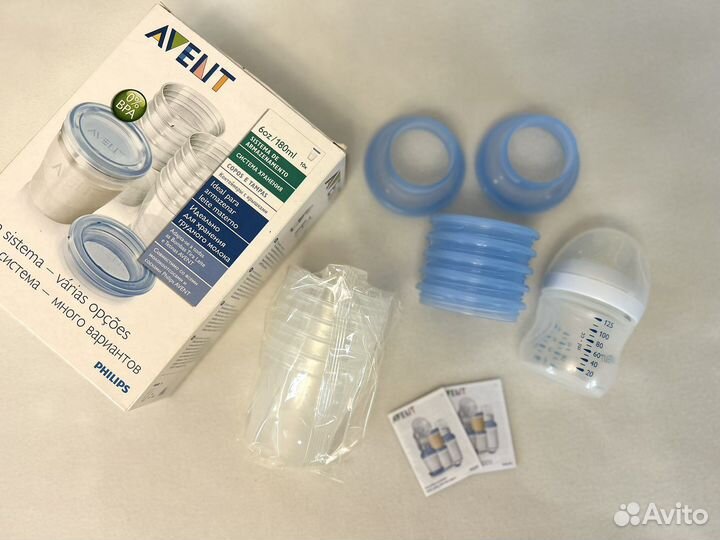 Новые контейнеры avent для грудного молока