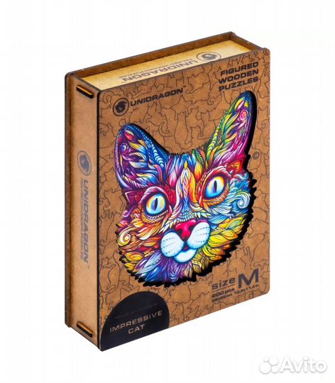 Фигурный пазл Unidragon, Выразительный Кот, размер