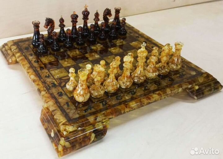 Шахматы янтарные арт.000147