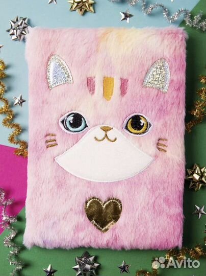 Блокнот для девочек мягкий меховой