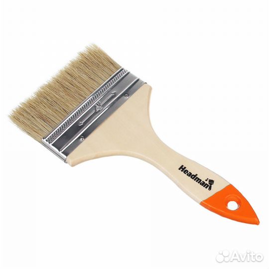 Кисть малярная плоская Бейсик headman нат щетина 1