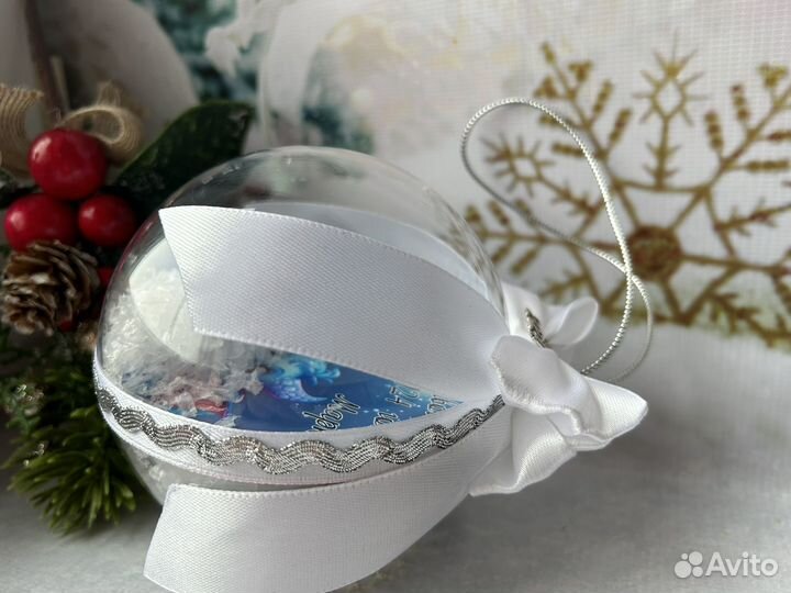 Ручная работа шары с фото новый год