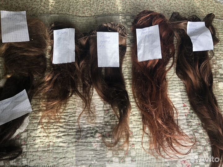 Волосы натуральные на трессе